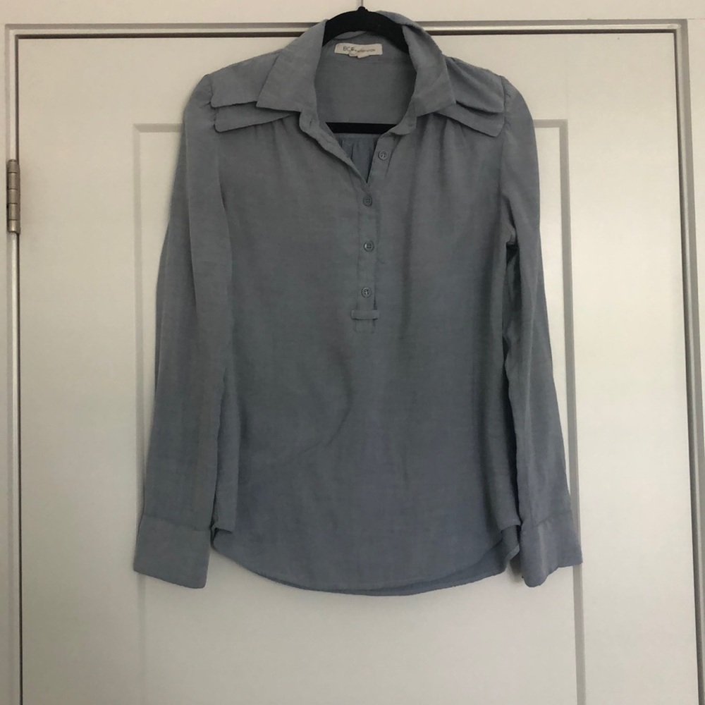 Bcbgeneration Chambray Collard Top - image 1